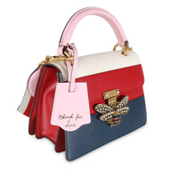 Tri Color Calfskin Sylvie Web Small Queen Margaret Top Handle Bag