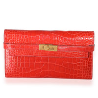 Geranium Alligator Mississippiensis Kelly Wallet GHW