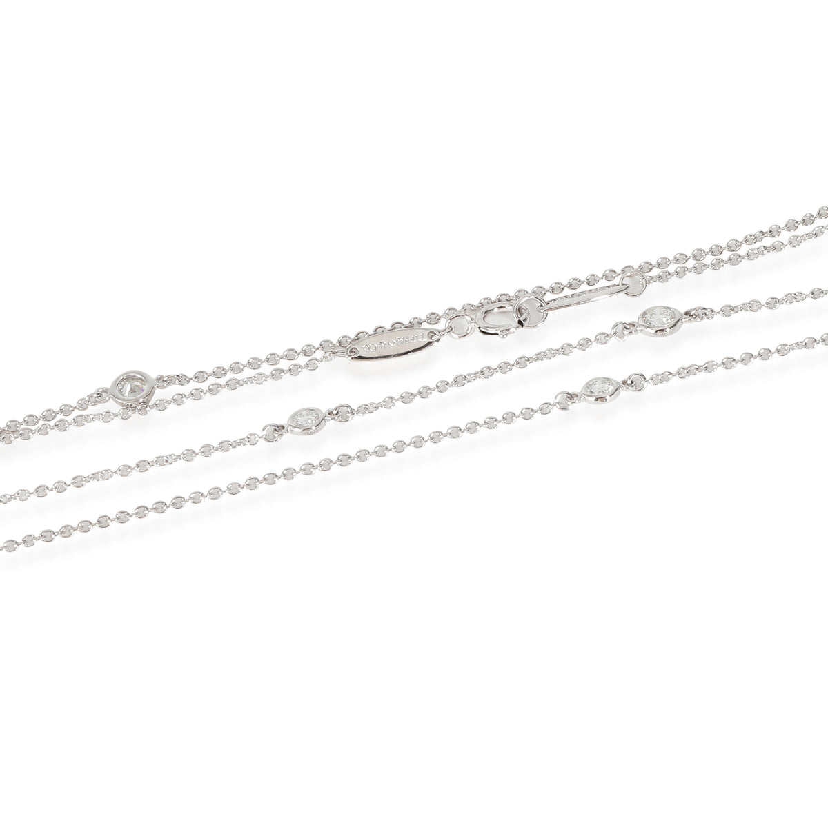 Elsa Peretti Diamonds By The Yard Sprinkle Necklace 0.51 CTW