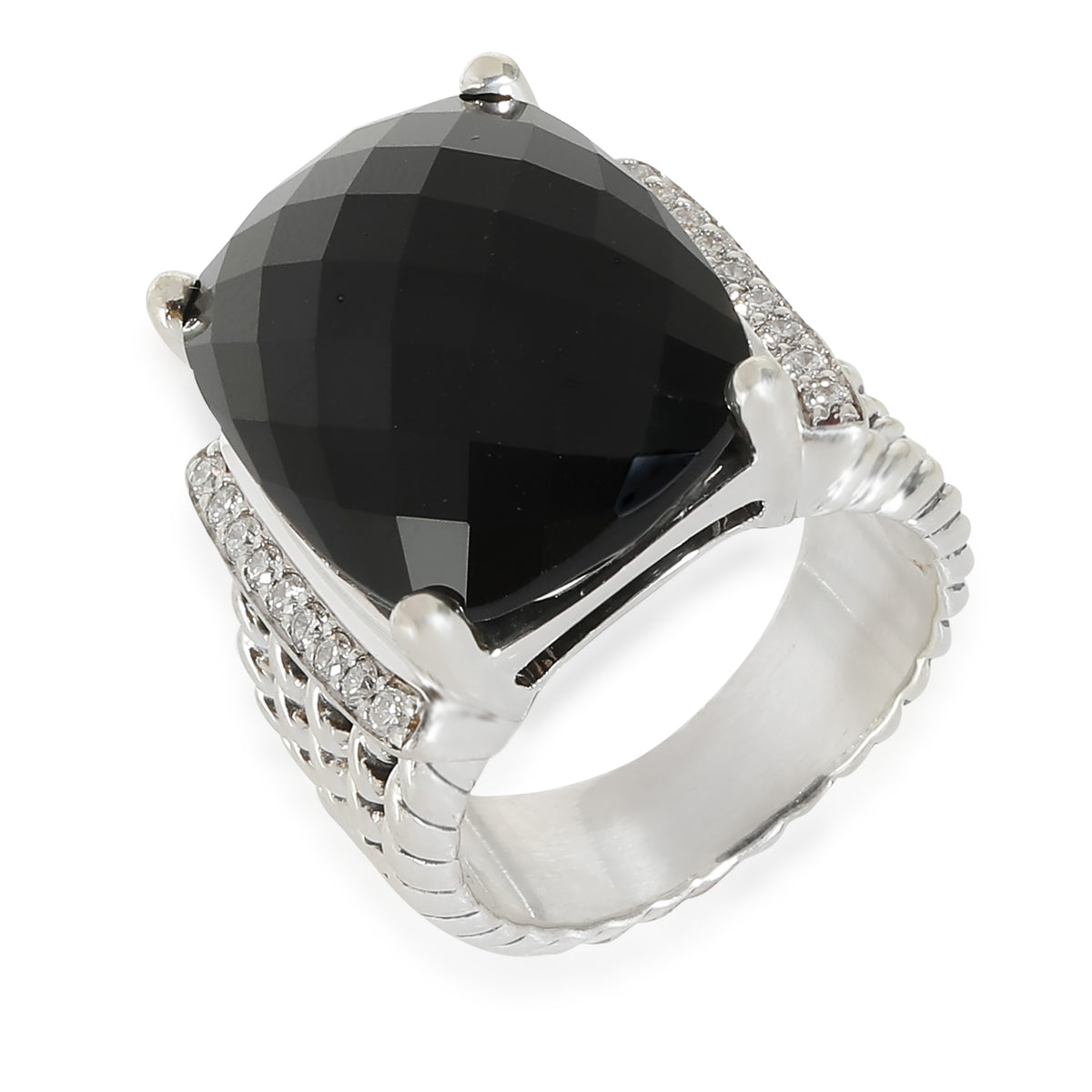 Wheaton Onyx Fashion Ring in  Sterling Silver 0.2 CTW