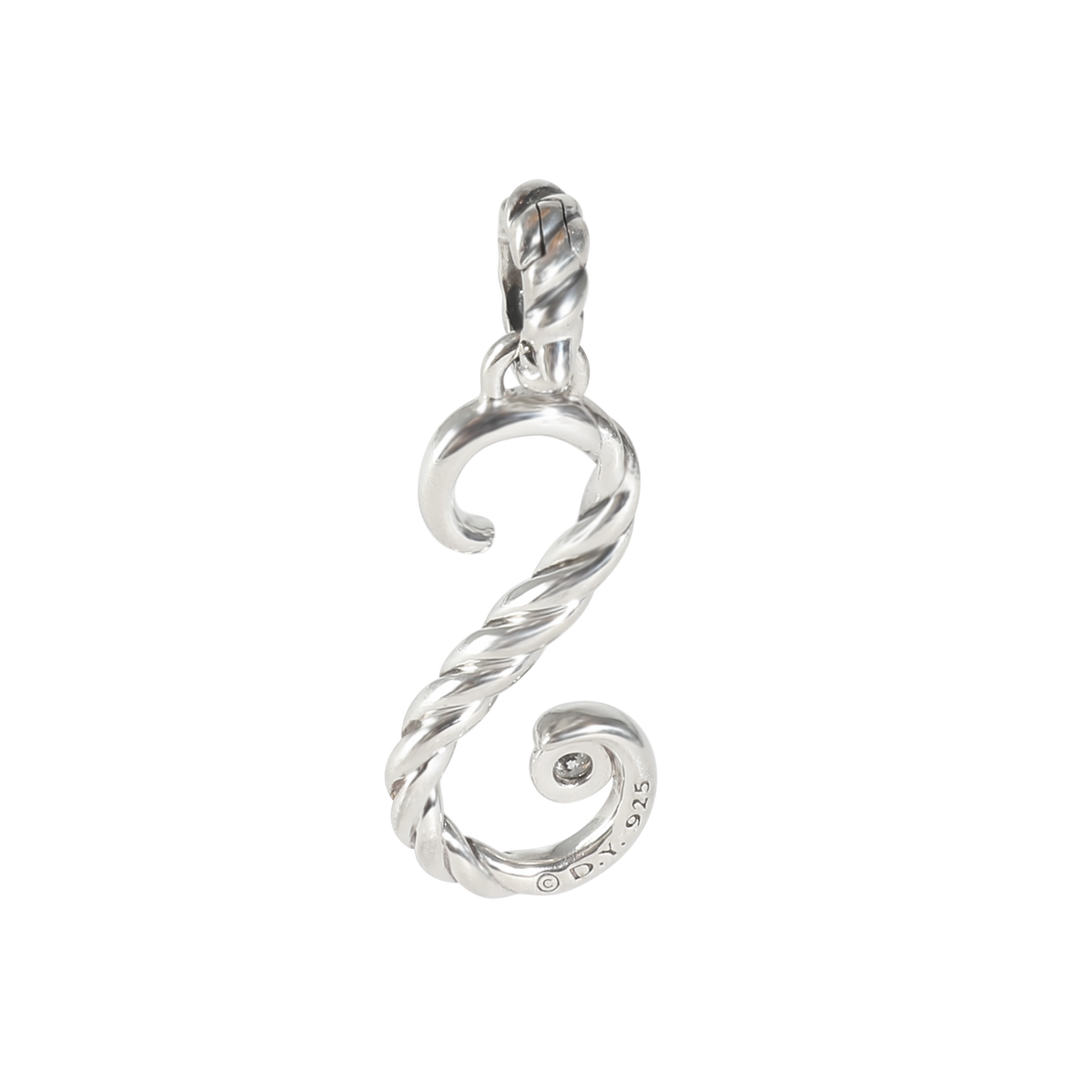 S Script Enhancer Pendant in  Sterling Silver 0.03 CTW