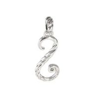 S Script Enhancer Pendant in  Sterling Silver 0.03 CTW