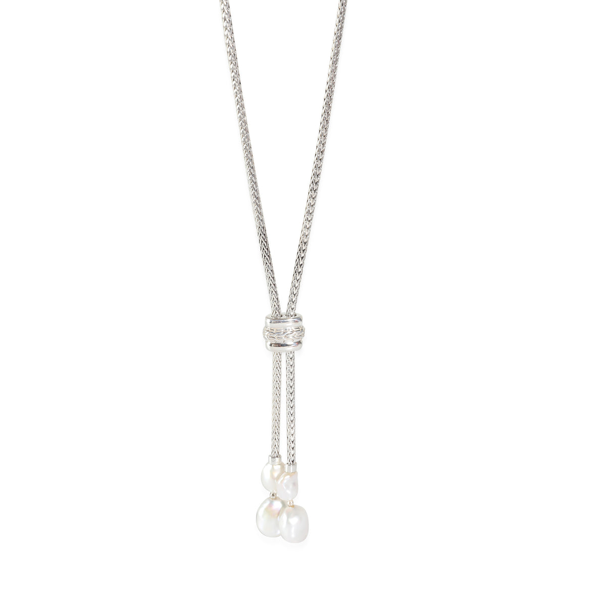 John Hardy Classic Chain Cultured Freshwater Pearl in Sterling Silver