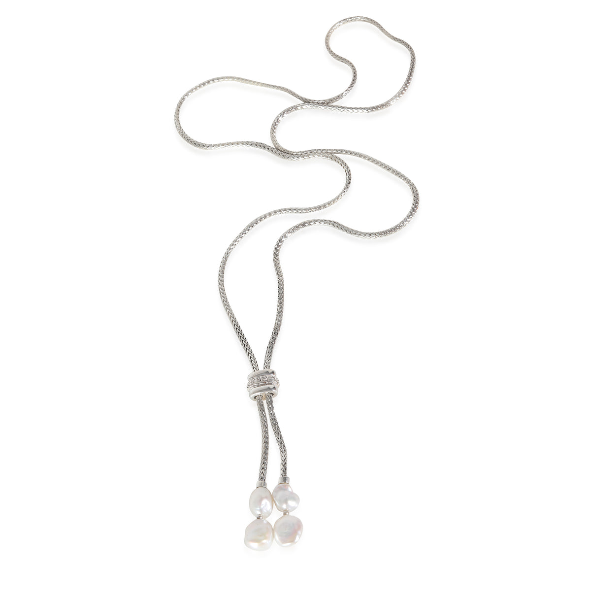 John Hardy Classic Chain Cultured Freshwater Pearl in Sterling Silver