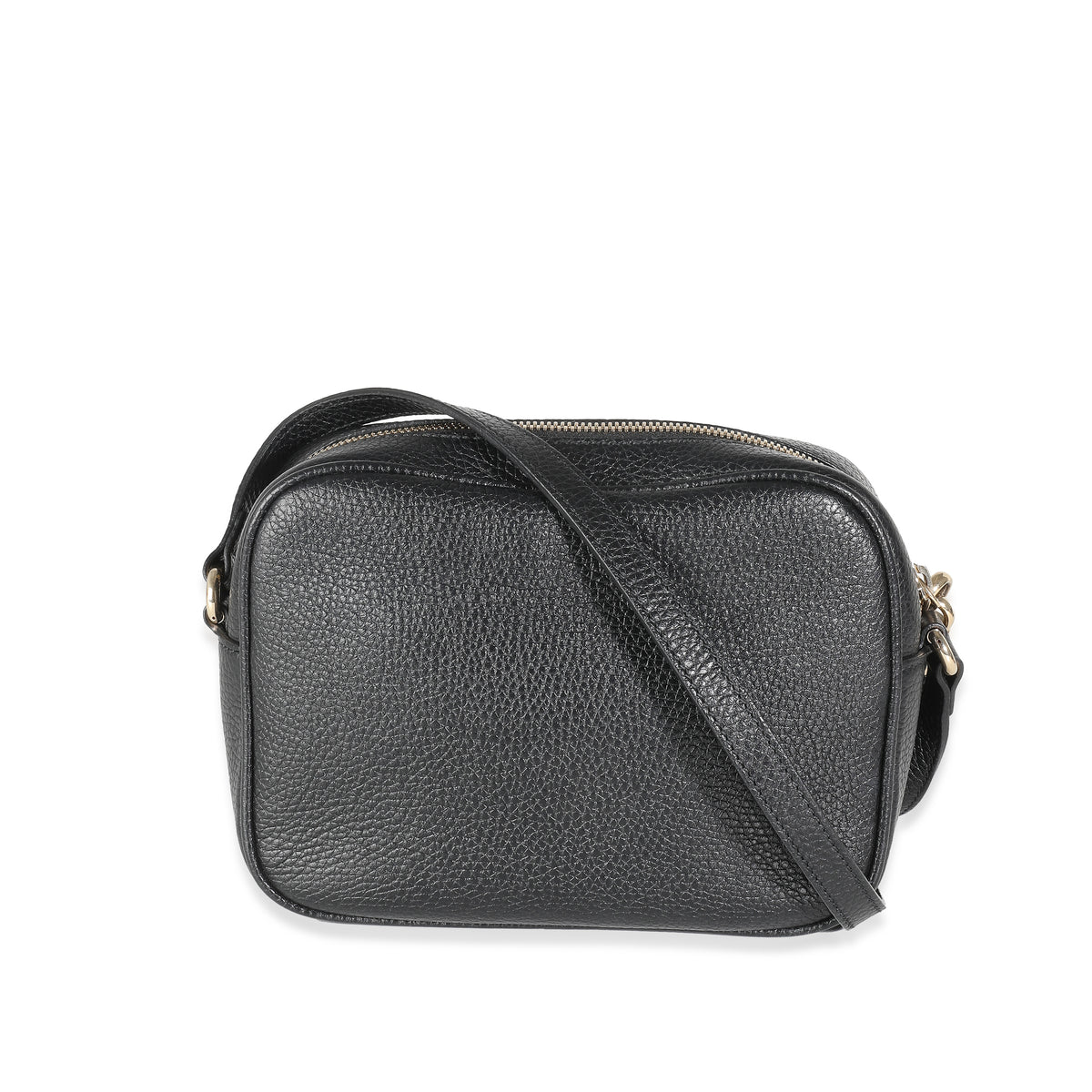 Black Pebbled Calfskin Soho Disco Bag