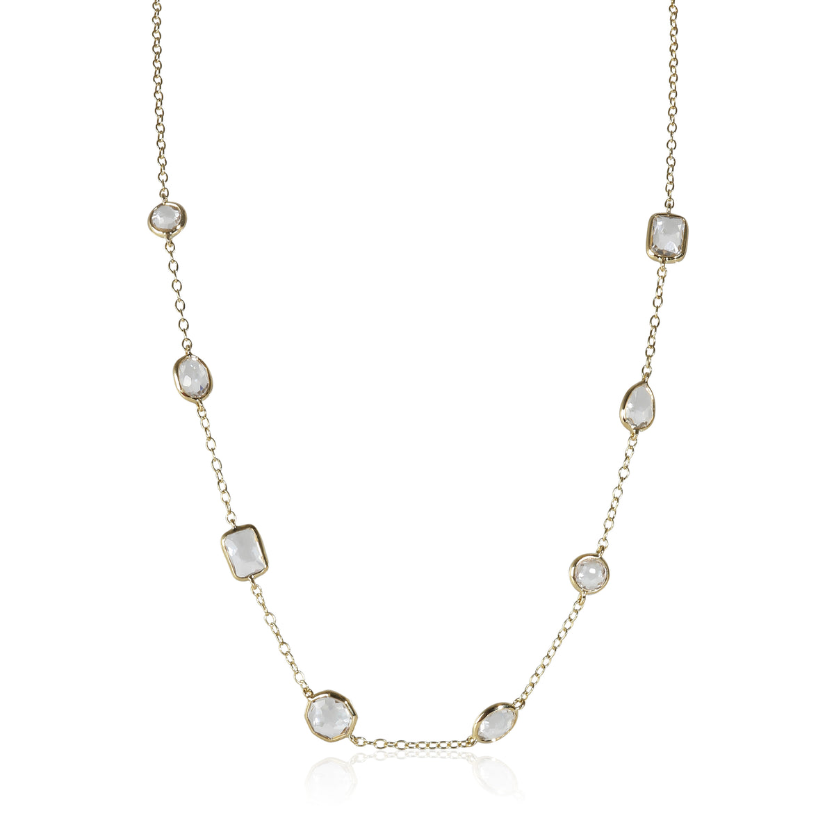 Lolipop Quartz Fashion Necklace in 18k Yellow Gold