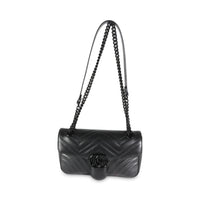 Black Calfskin Matelasse Small GG Marmont Bag