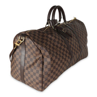 Damier Ebene Canvas Keepall Bandouliere 55