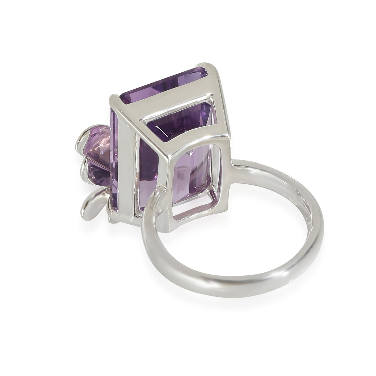 Love Bug Amethyst Ring in 18k Pink Gold/Sterling Silver