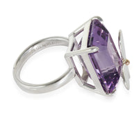 Love Bug Amethyst Ring in 18k Pink Gold/Sterling Silver