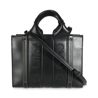 Chloe Black Smooth Calfskin Small Woody Tote