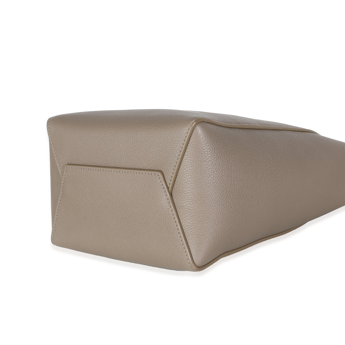 Taupe Soft Grained Calfskin Small Sangle Bucket