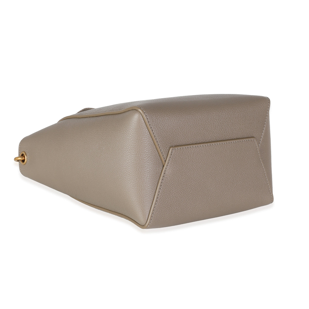 Taupe Soft Grained Calfskin Small Sangle Bucket