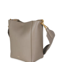 Taupe Soft Grained Calfskin Small Sangle Bucket