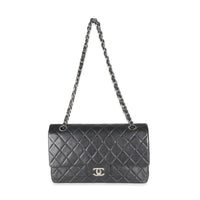 Black Quilted Lambskin Medium Classic Double Flap Bag