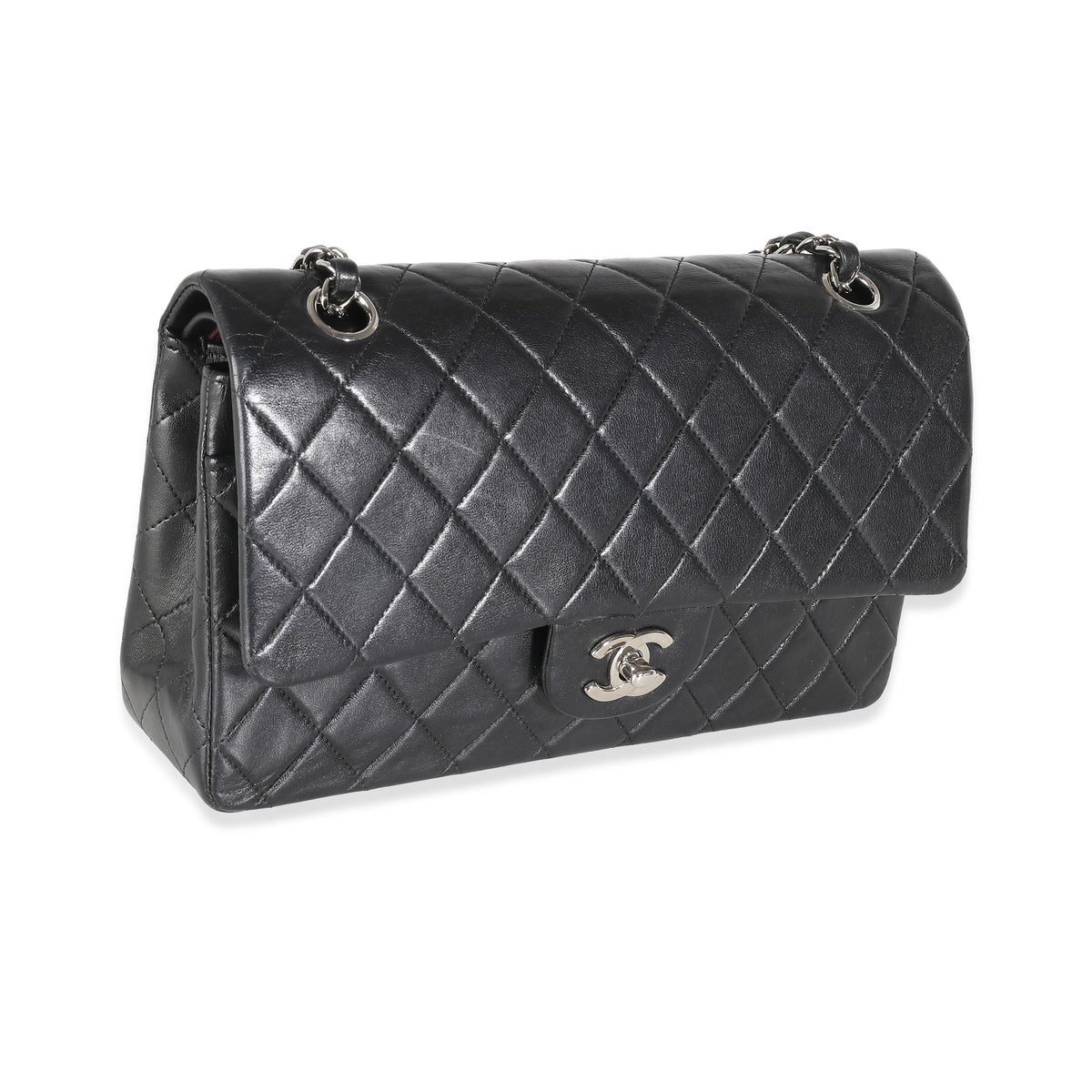 Black Quilted Lambskin Medium Classic Double Flap Bag