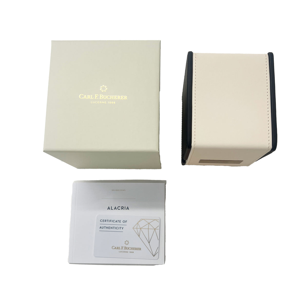 Carl F. Bucherer Alacria Queen 10702.01.90.11 Women's Watch in 18kt Yellow Gold box