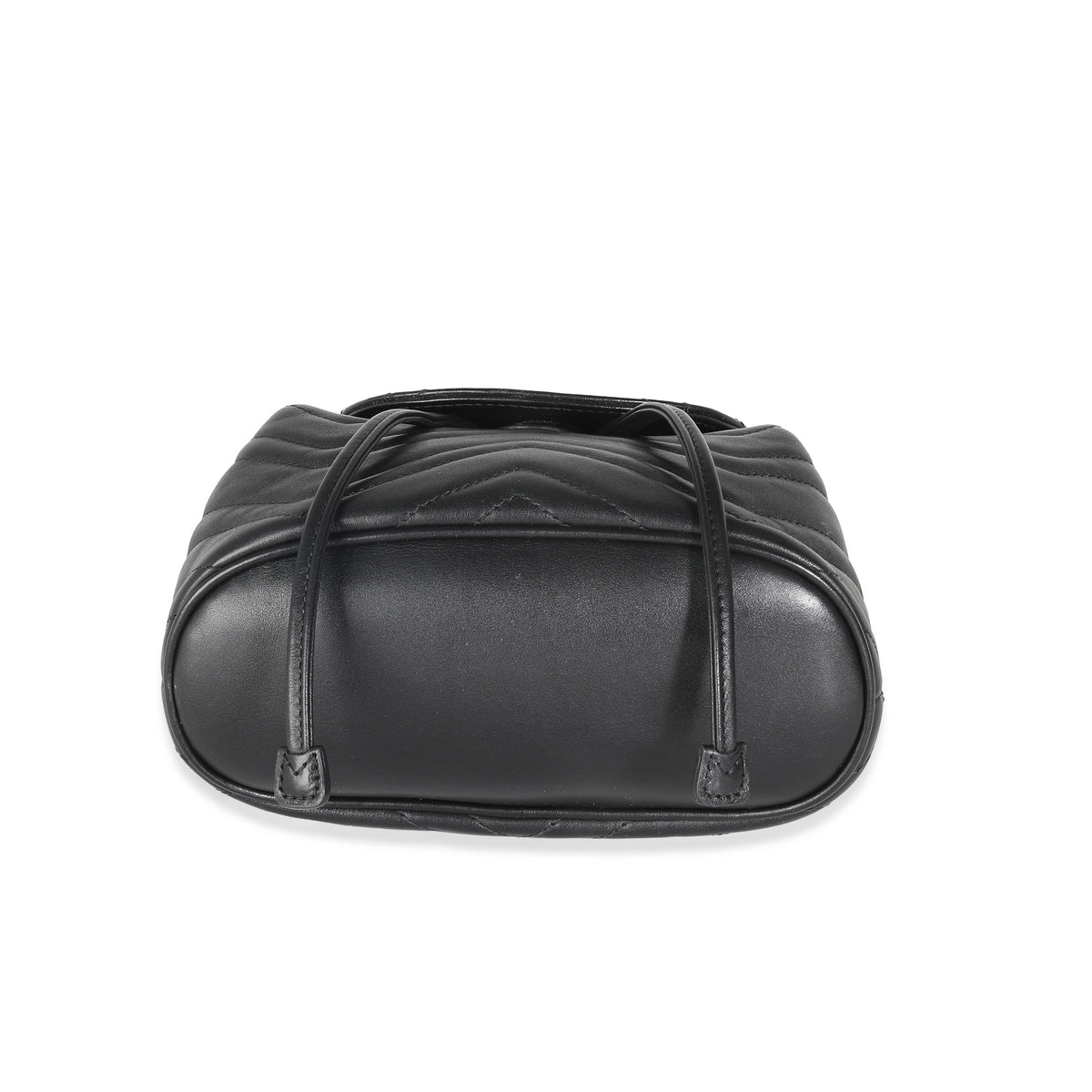 Gucci Black Matelasse Calfskin Mini GG Marmont Flap Backpack | myGemma