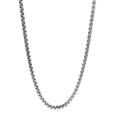 3.2mm Box Chain in Sterling Silver & 14K Yellow Gold Accent