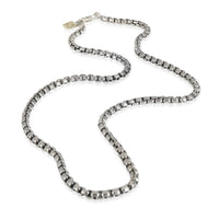 3.2mm Box Chain in Sterling Silver & 14K Yellow Gold Accent