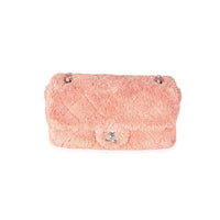 Pink Quilted Terry Cloth Coco Beach Flap Bag