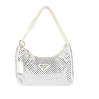 White Satin Crystals Re-Edition 2000 Mini Bag