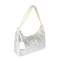 White Satin Crystals Re-Edition 2000 Mini Bag