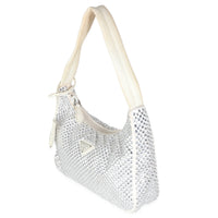 White Satin Crystals Re-Edition 2000 Mini Bag