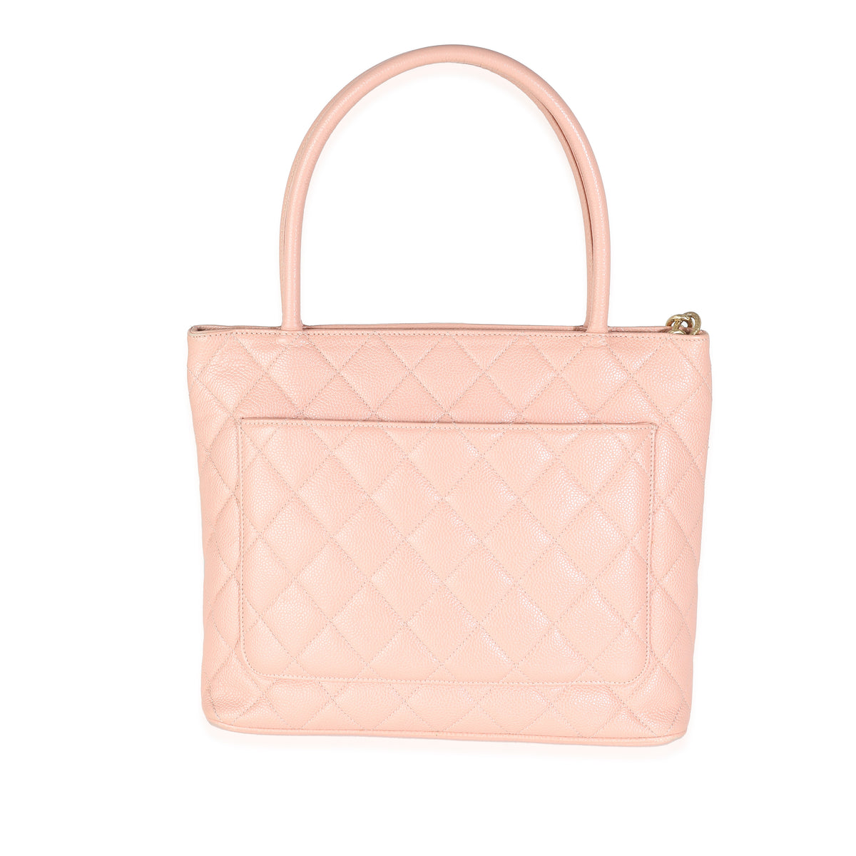 Pink Quilted Caviar Medallion Tote