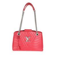 Louis Vuitton Ecarlate Calfskin New Wave Chain Tote Handbag fv