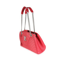 Louis Vuitton Ecarlate Calfskin New Wave Chain Tote Handbag pv