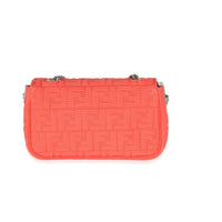 Fendi Tulipano Technical Fabric FF Midi Chain Baguette Bag Handbag bv