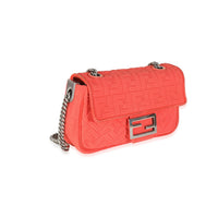 Fendi Tulipano Technical Fabric FF Midi Chain Baguette Bag Handbag pv