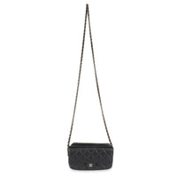 Chanel Black Quilted Caviar Flap Phone Handbag With Chain Handbag av