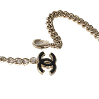 Chanel 2022 Black & White Enamel Gold Plated Logo Belt pv