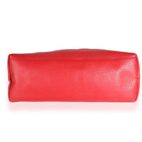 Red Pebbled Calfskin Soho Disco Chain Tote