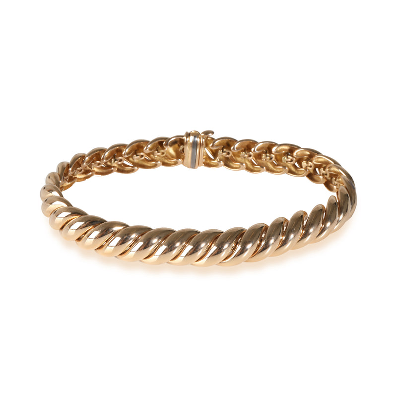 Sculpted Cable Bracelet in 18k Rose Gold