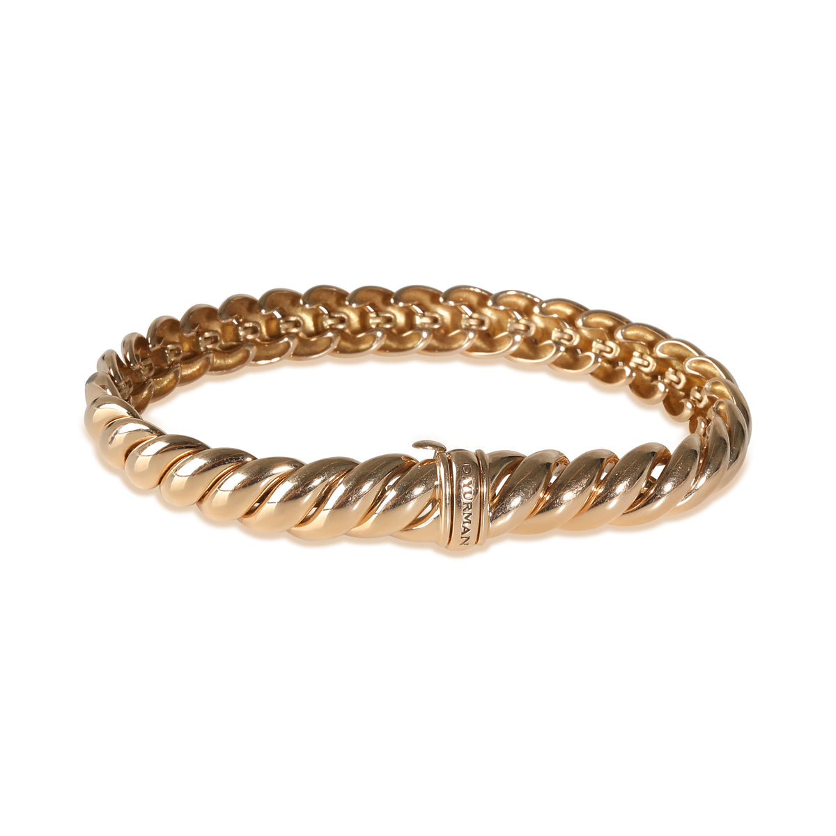 Sculpted Cable Bracelet in 18k Rose Gold