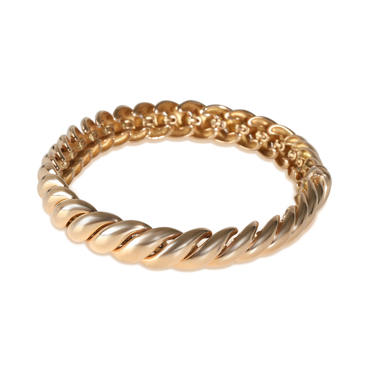 Sculpted Cable Bracelet in 18k Rose Gold