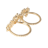 Starburst Two Finger Ring in 18k Yellow Gold 1/5 CTW