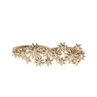 Starburst Two Finger Ring in 18k Yellow Gold 1/5 CTW