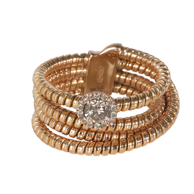 Wrap Coil Ring in 18k Rose Gold 0.25 CTW