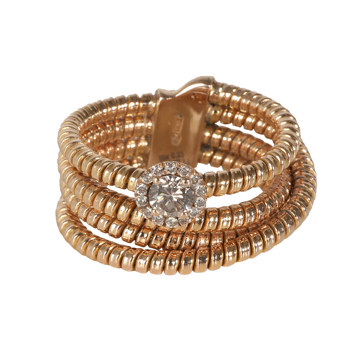 Wrap Coil Ring in 18k Rose Gold 0.25 CTW