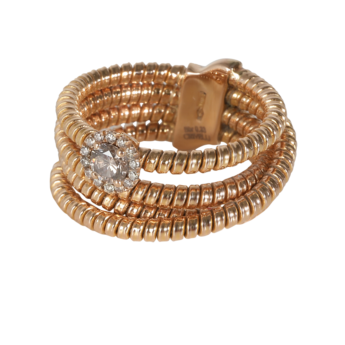 Wrap Coil Ring in 18k Rose Gold 0.25 CTW