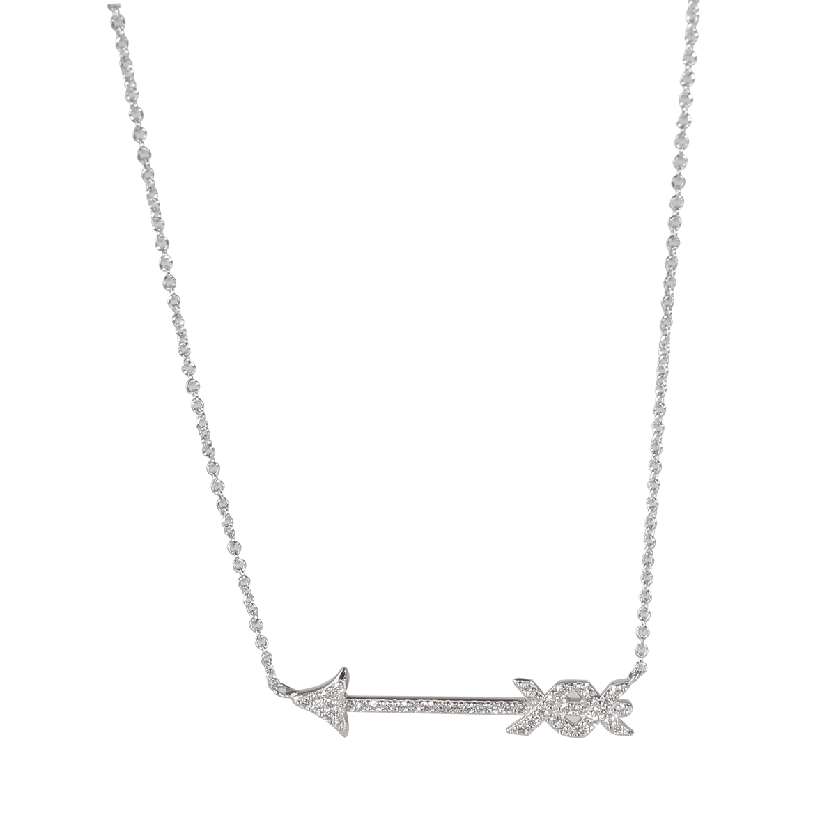 Paloma Picasso Graffiti Arrow Pendant in 18k White Gold 0.18 CTW