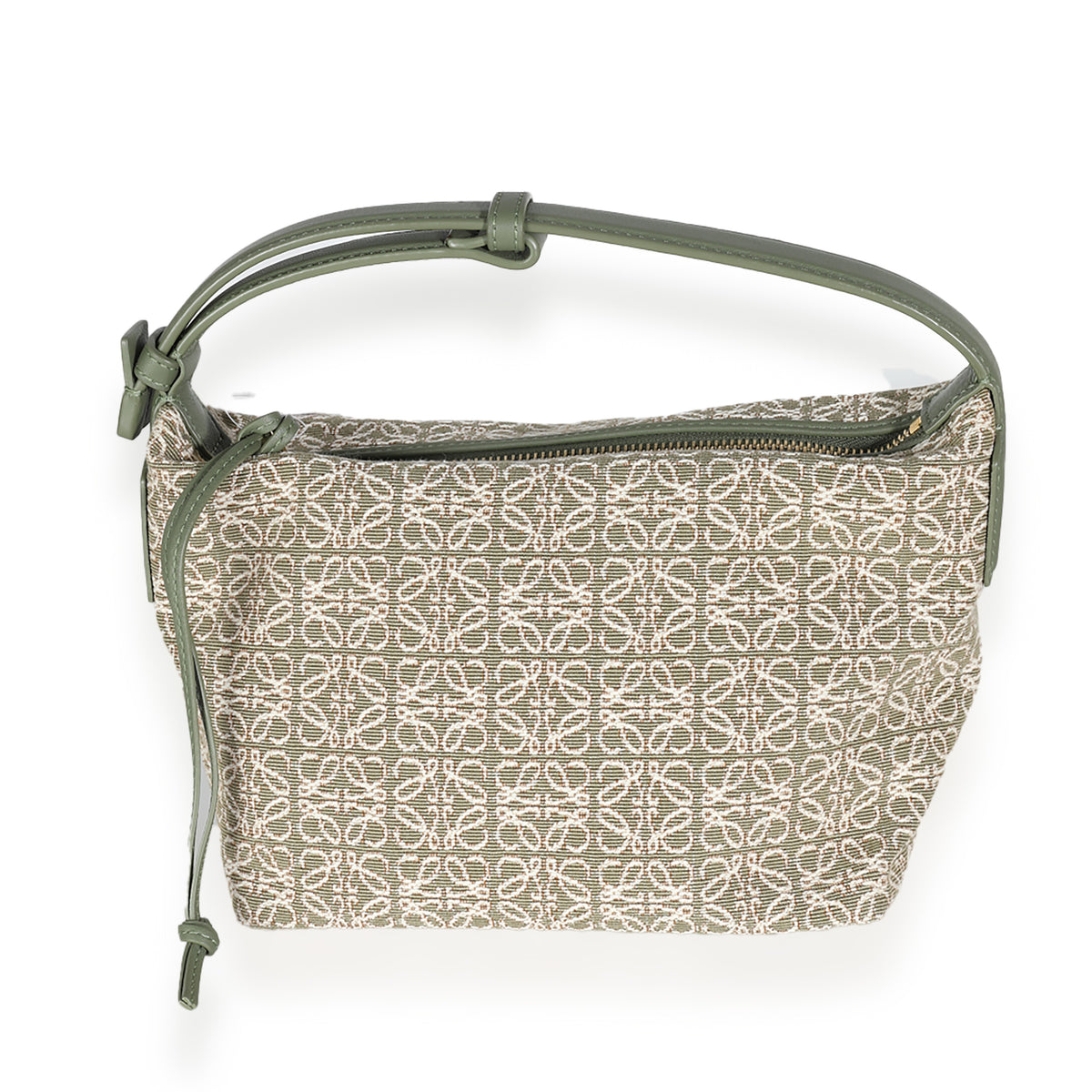 Green Anagram Jacquard Small Cubi Bag