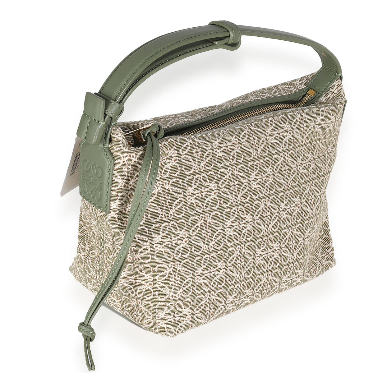 Green Anagram Jacquard Small Cubi Bag