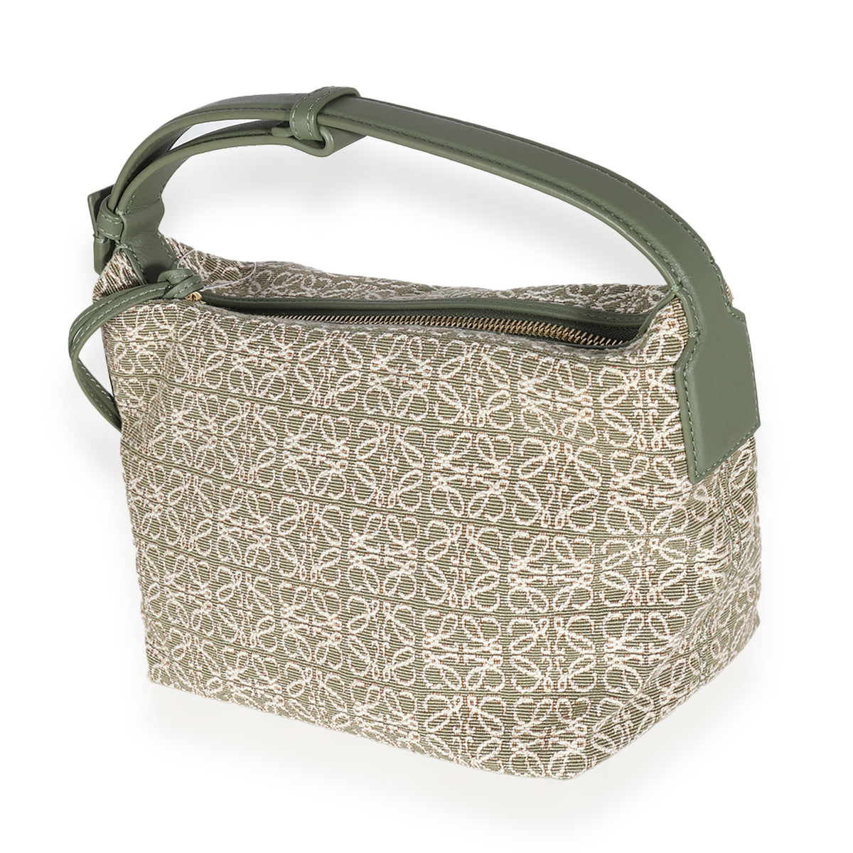 Green Anagram Jacquard Small Cubi Bag