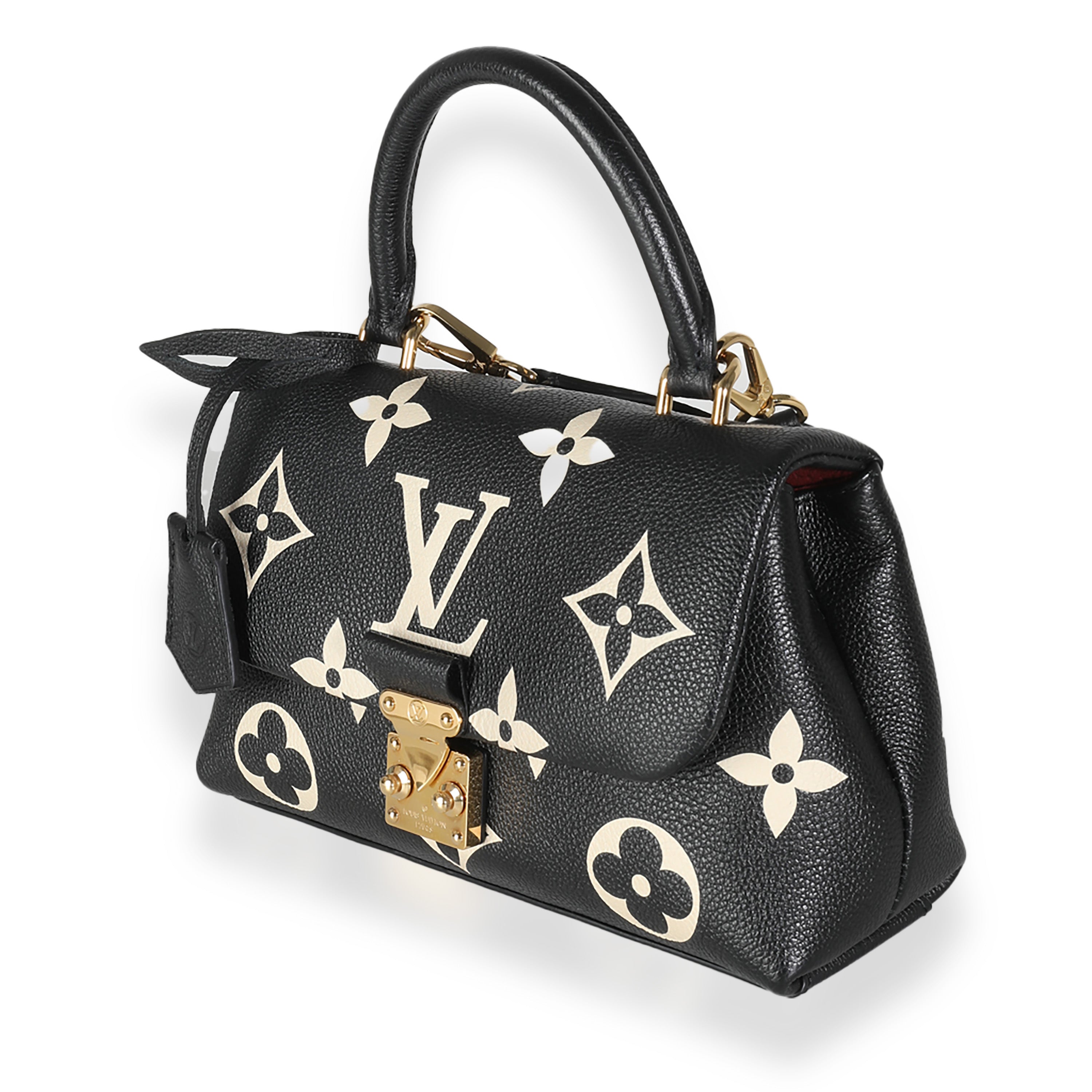 Louis Vuitton Black Beige Giant Empreinte Madeleine BB | myGemma 