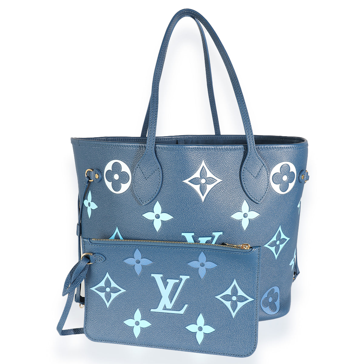 Louis Vuitton Degrade Bleu Monogram Giant Empreinte Neverfull MM